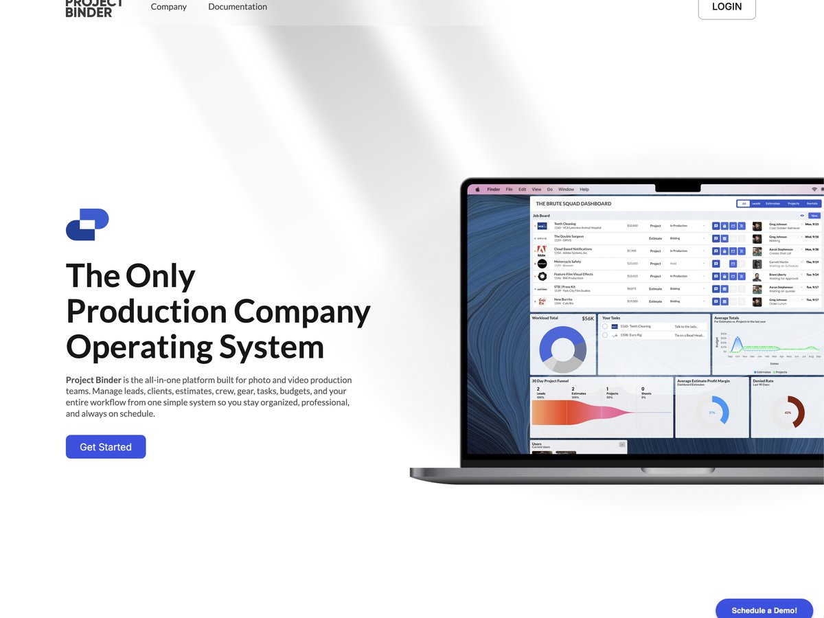 Project Binder, production company operating system